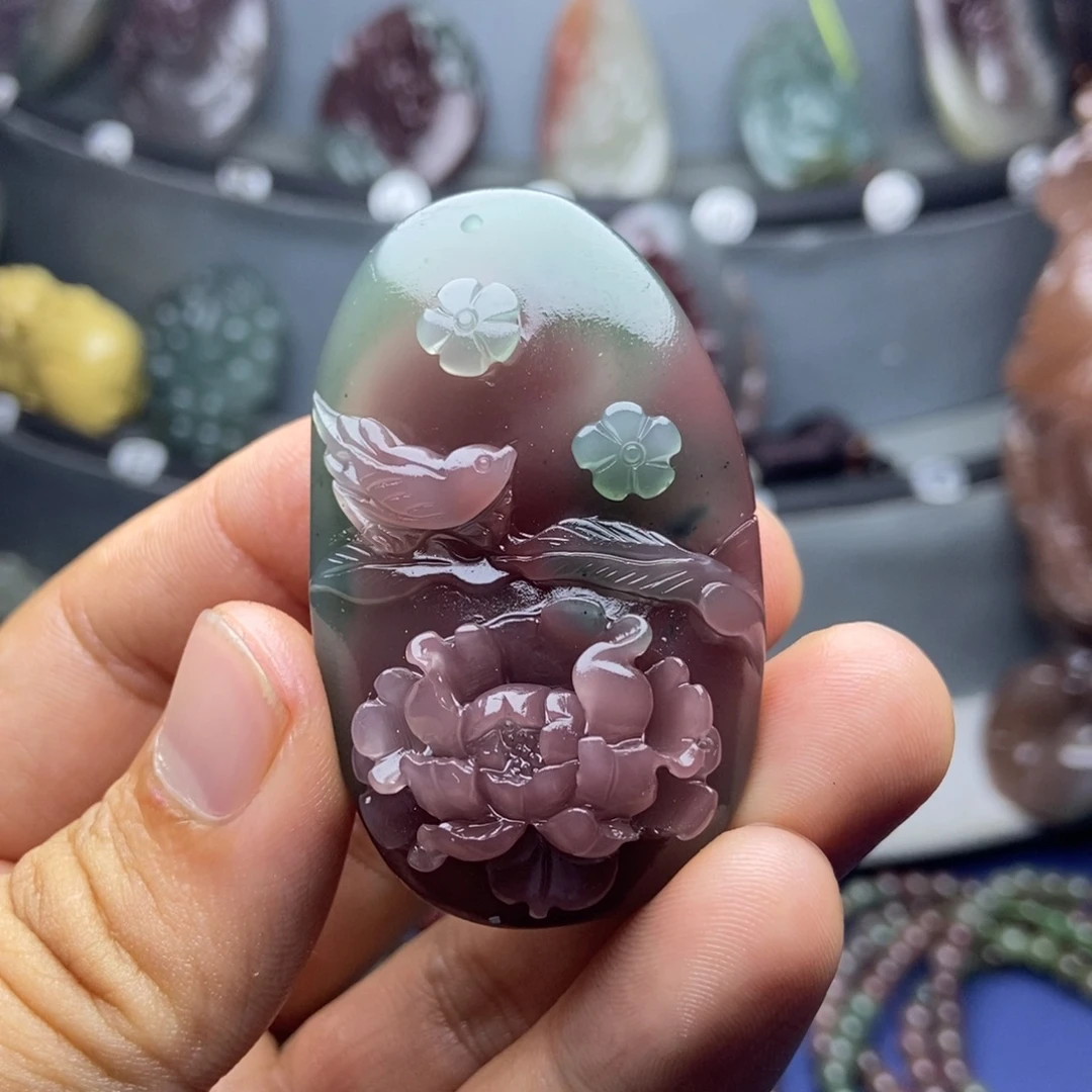 记***晨玛瑙/玉髓未镶嵌颈饰