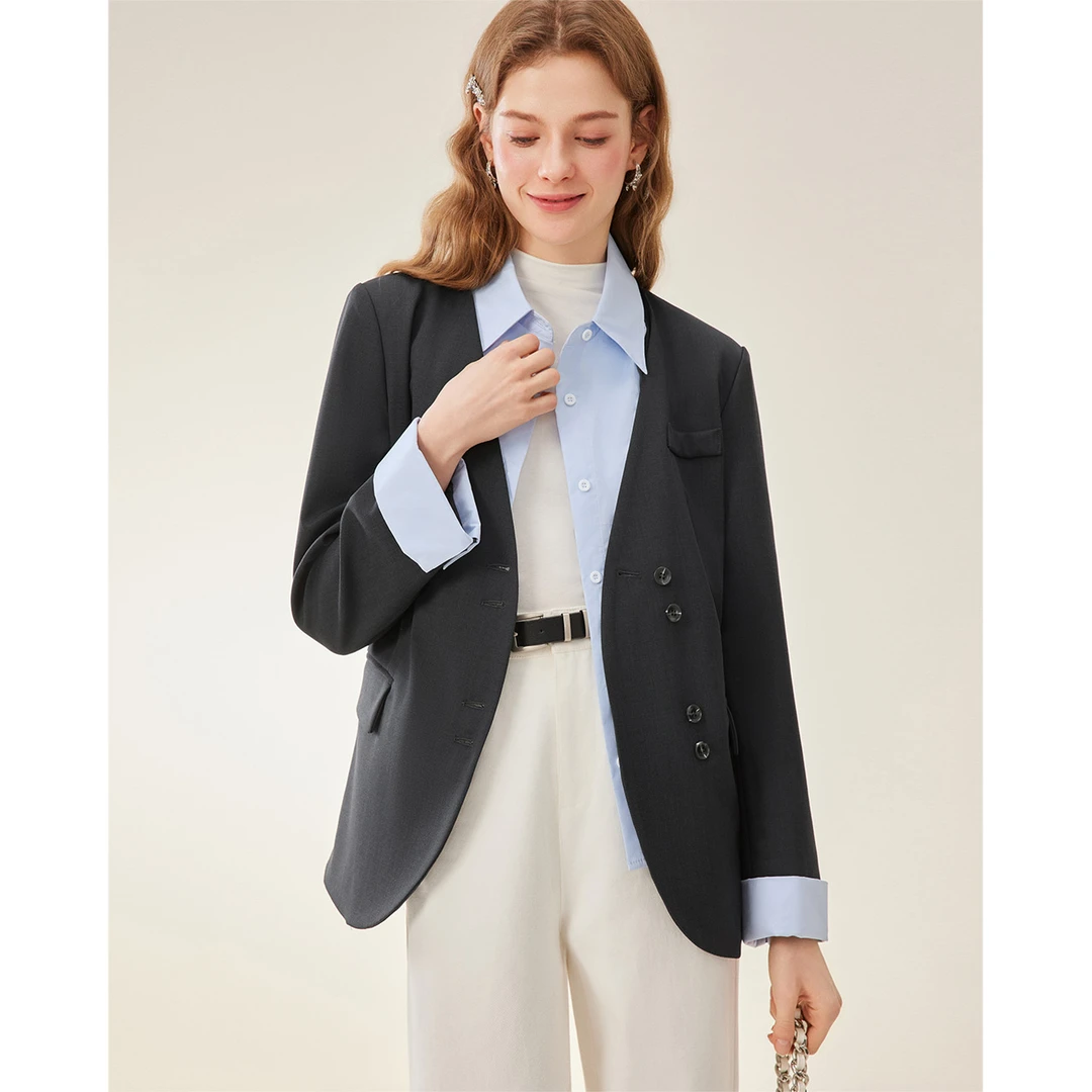 【商场同款新品】IEF/爱依服外套2025春季新款小众设计西装欧若风