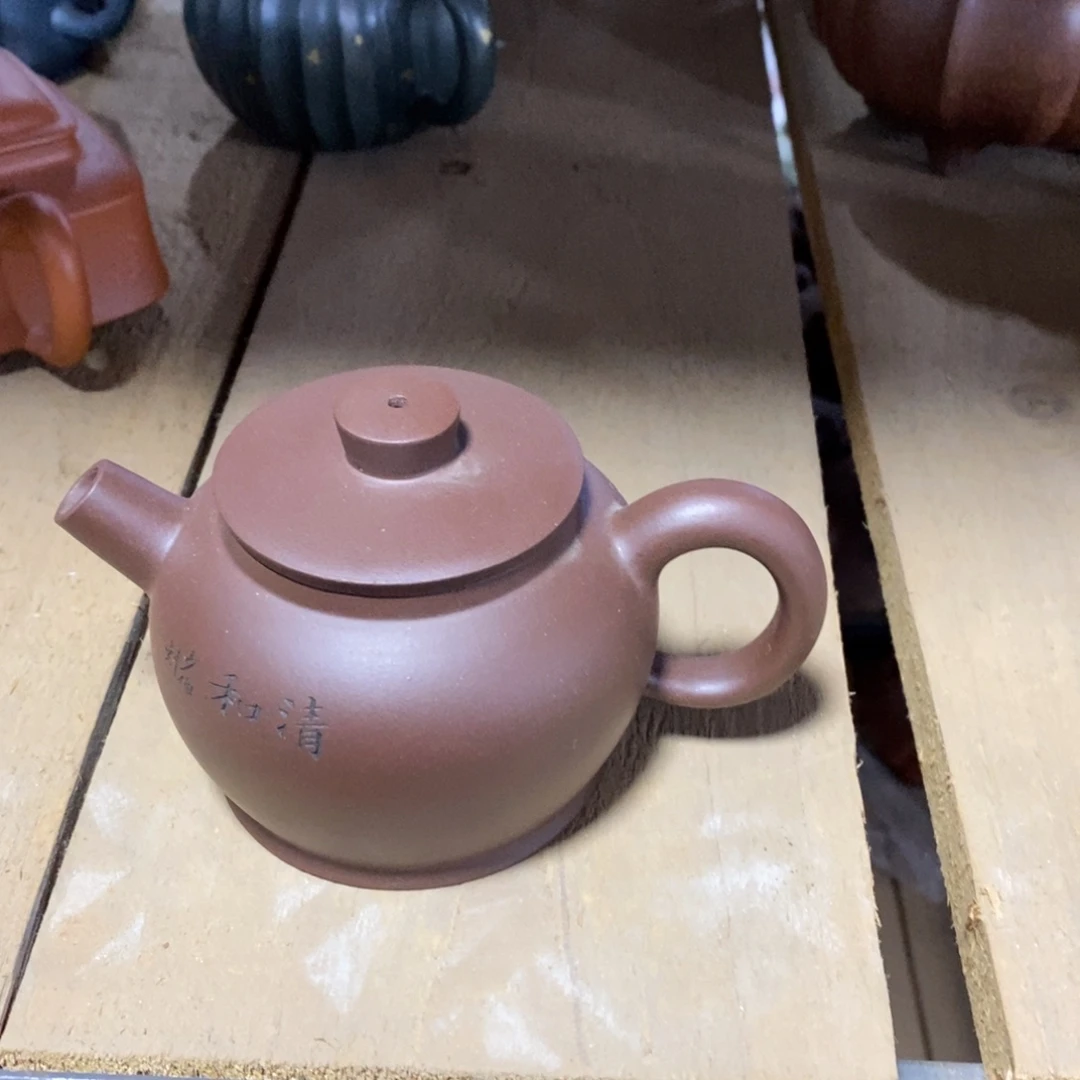 紫砂茶壶白17 巨轮