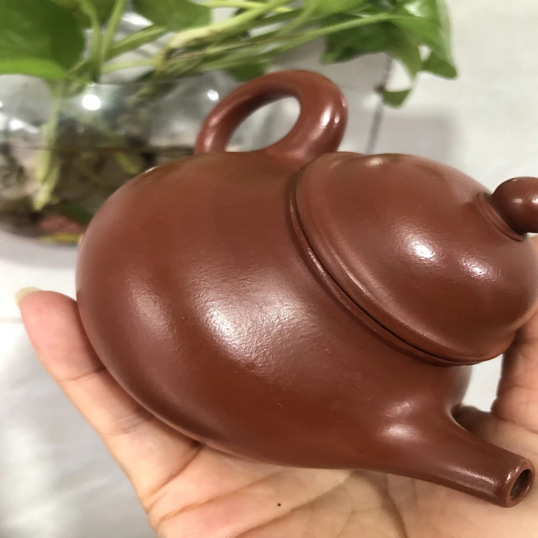 宜兴原矿龙血砂手工光器容天泡茶紫砂壶茶具