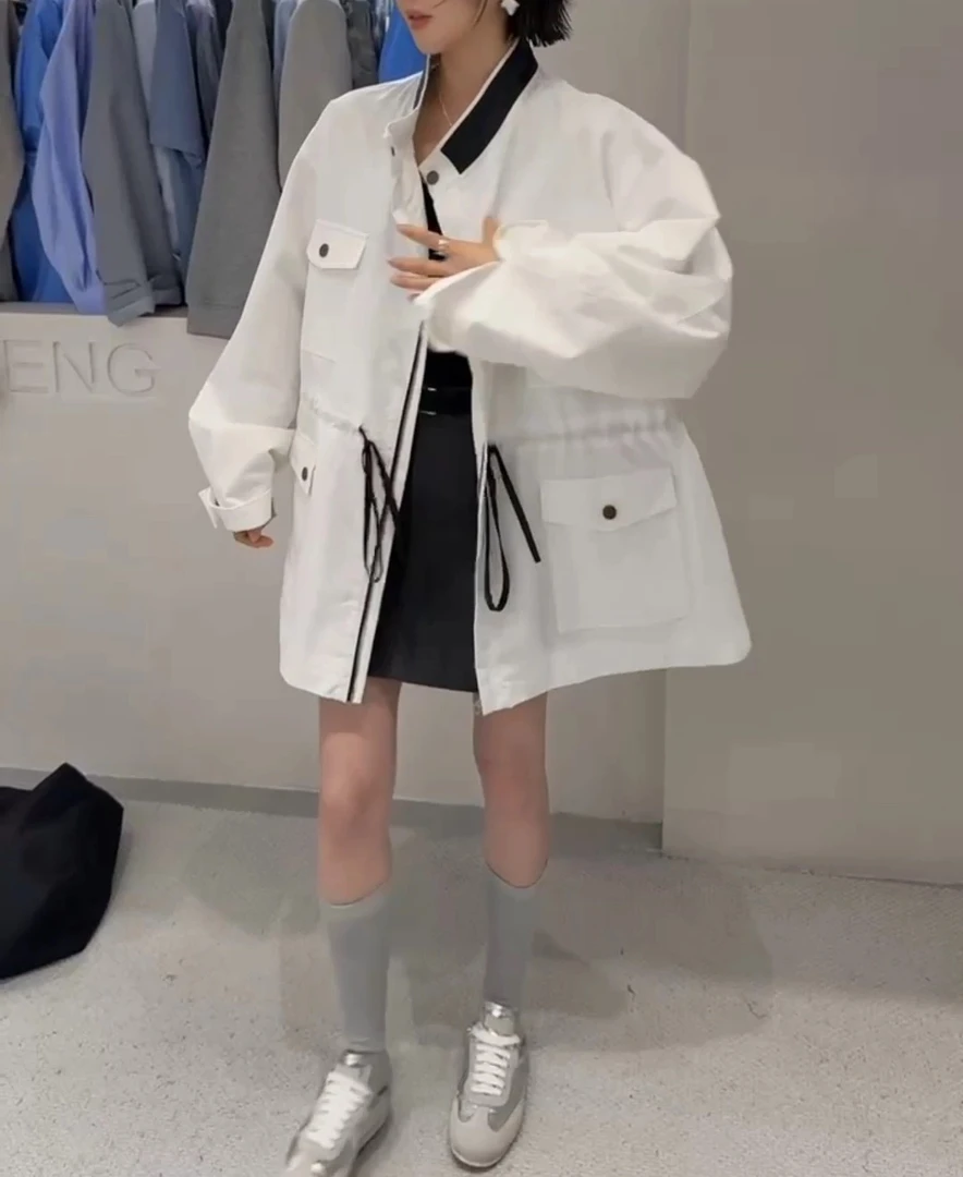 27832南油高货欧货超薄长款刺绣外套放暑假衫衣长75