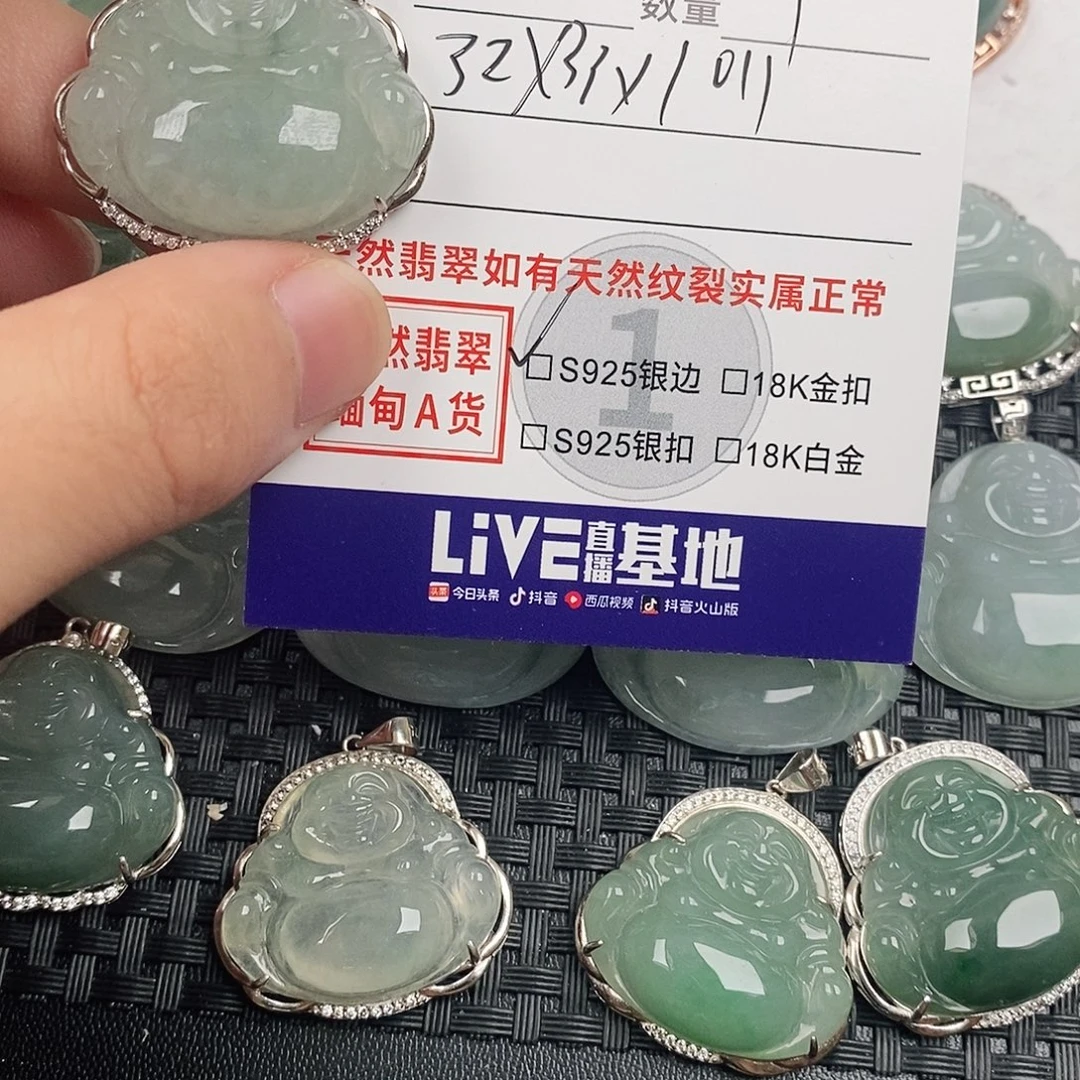 翡翠银S925镶嵌颈饰