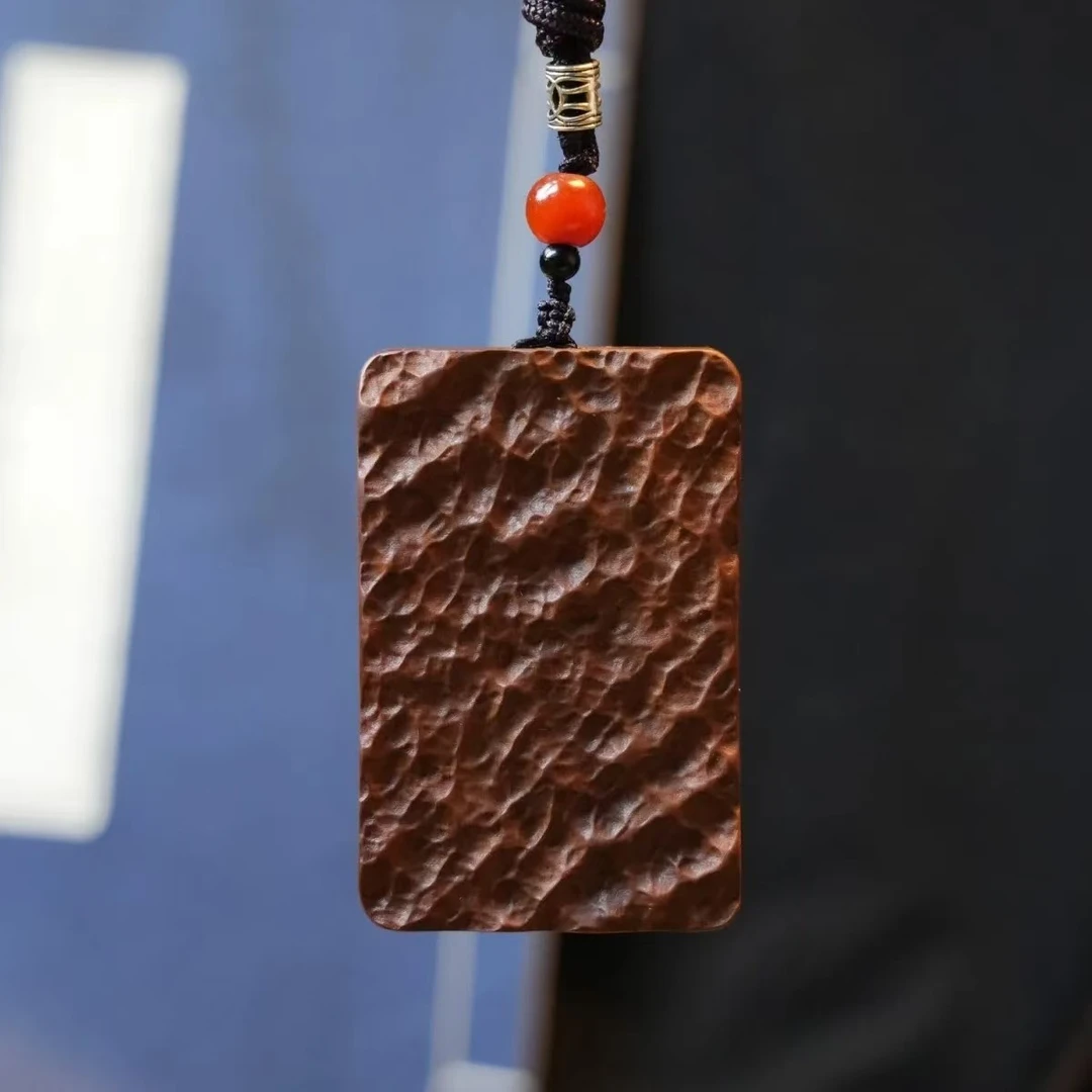 雷击枣木吊坠挂件原木吊坠雕花无事牌挂件天然雷劈木男女随身饰品