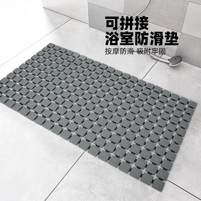 浴室专用防滑垫家用卫生间儿童洗澡防摔吸盘地垫胶垫按摩厚脚垫子