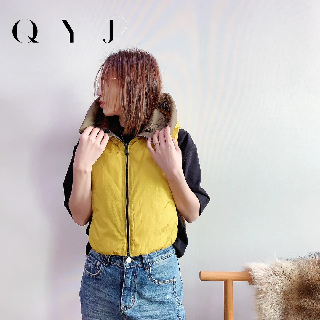 QYJ莫兰迪双面穿单色马甲