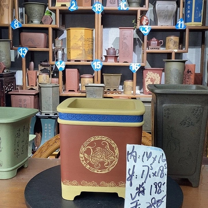 花盆紫砂精工四方特价