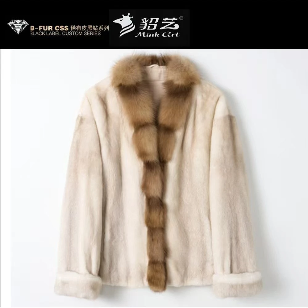 貂艺 Bess Fur【金如意】柔金箔 天然原色稀有皮短款皮草N28活动