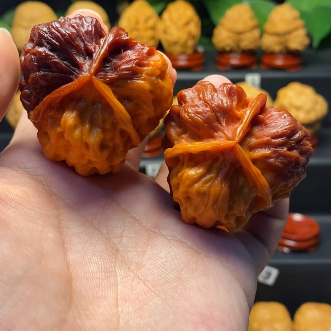 把件文玩核桃44三棱