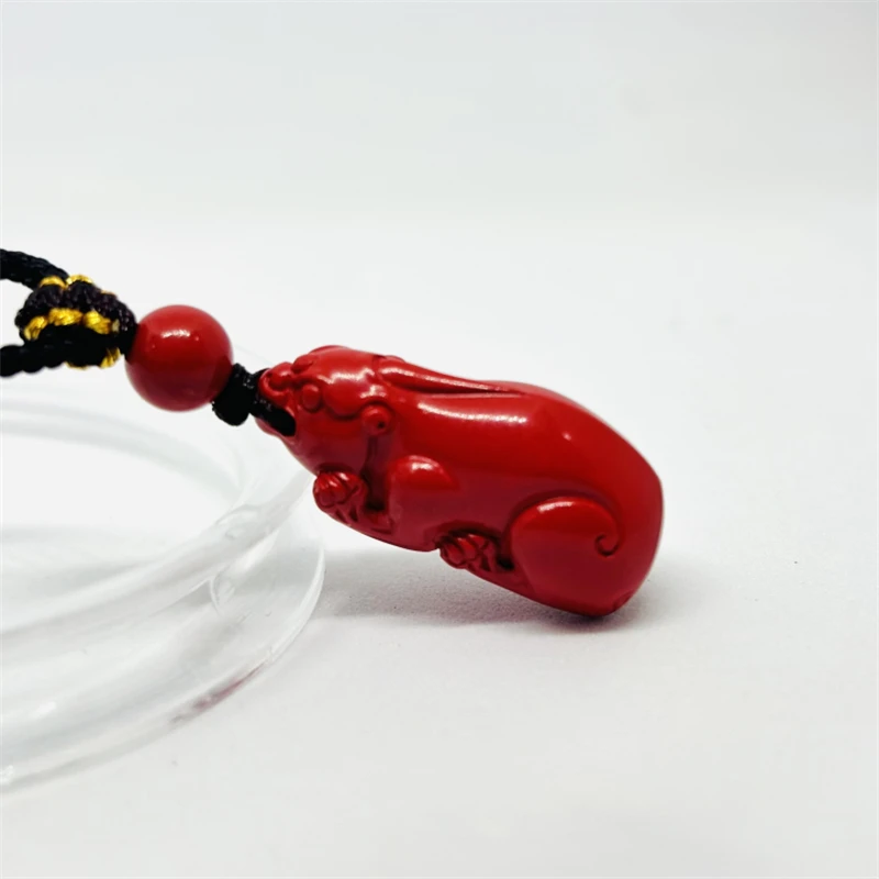 含辰砂工艺品朱砂貔貅水飞砂项链/多样性发其一