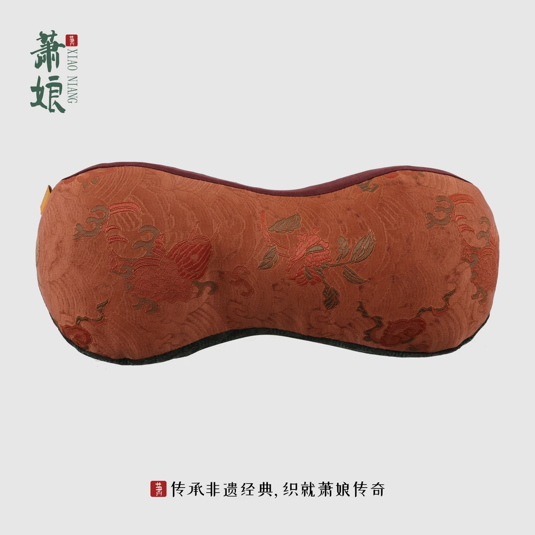 萧娘【九笙】蚕沙枕枕头方骨枕家用单人颈椎枕手工中式复古国风346