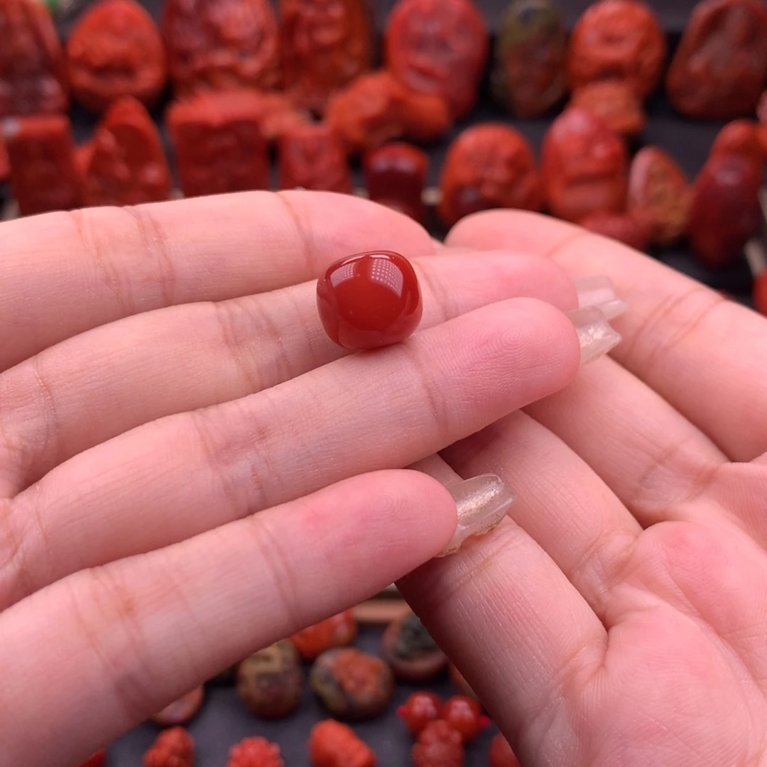 南红玛瑙南红川料原矿老型单珠12mm未镶嵌