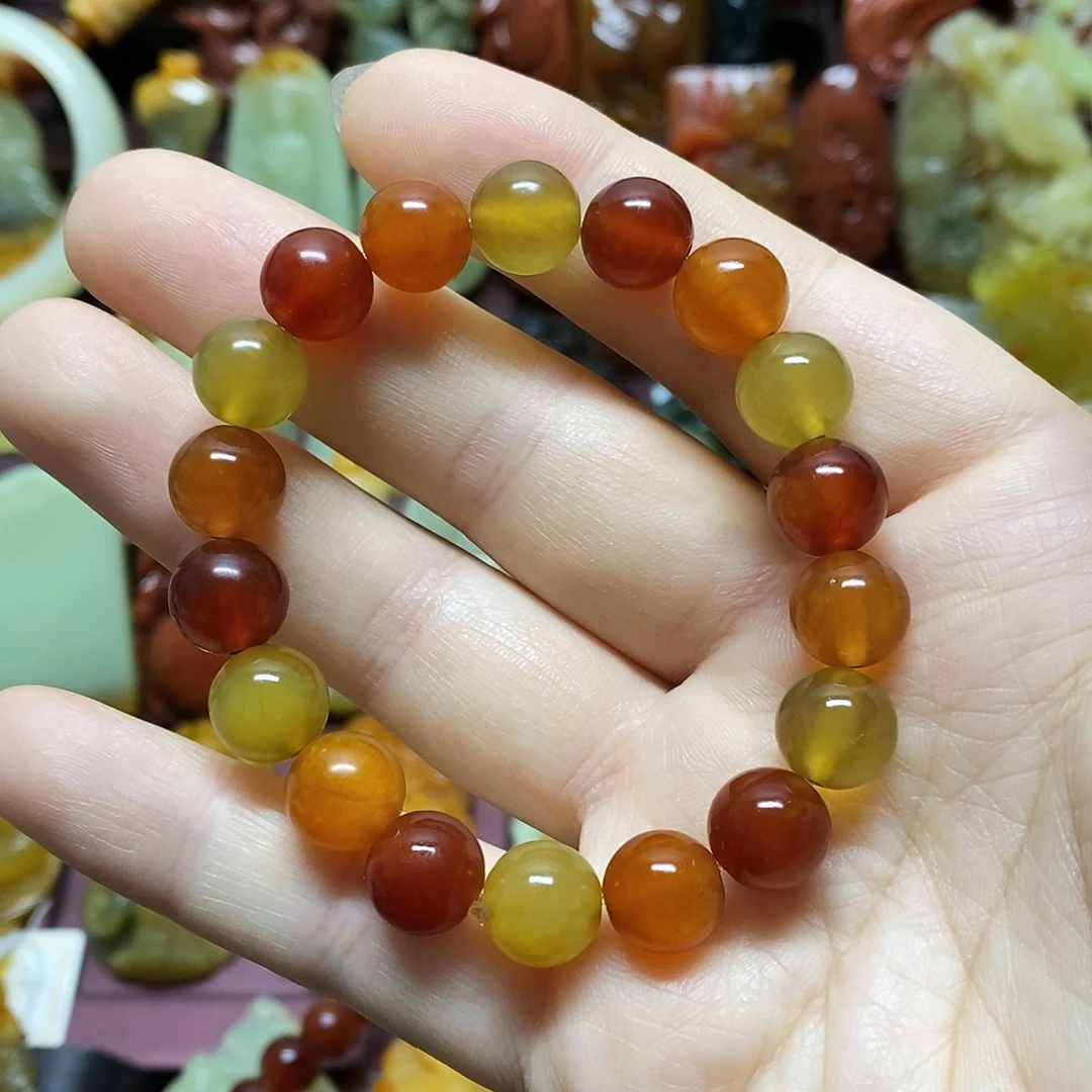 蛇纹石玉未镶嵌手链