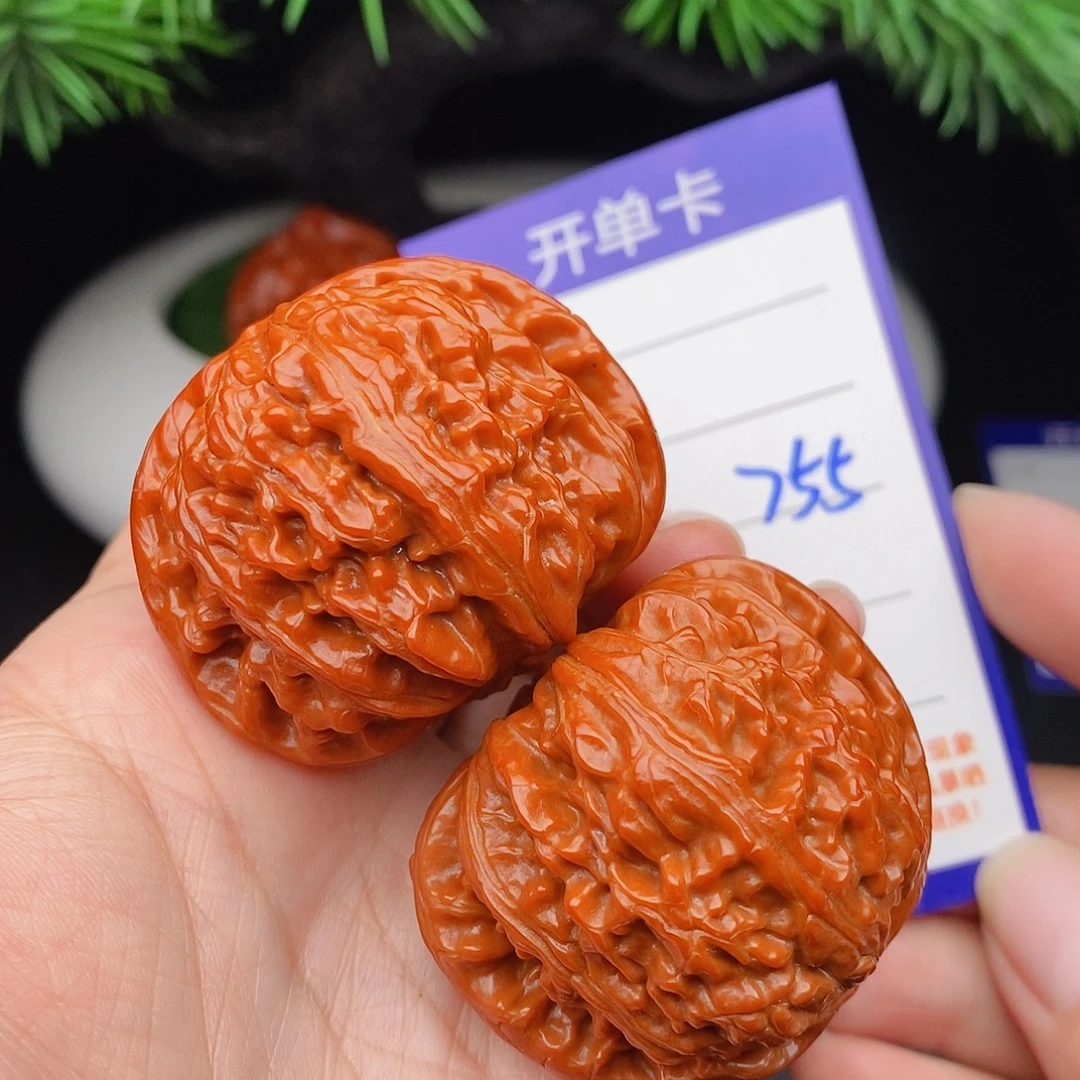 文玩核桃把件43球白755