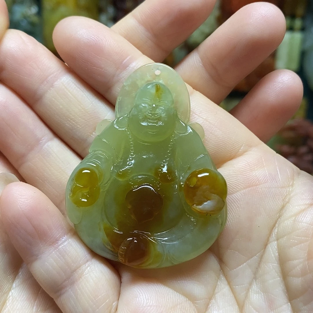 岫玉未镶嵌吊坠(赠链)