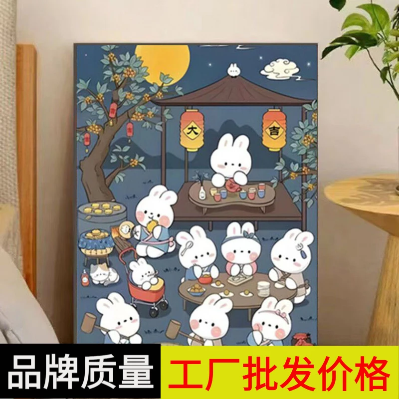 十字绣新款2024爆款年轻人大吉大利玉兔孕妇解闷纯手工线绣自己绣