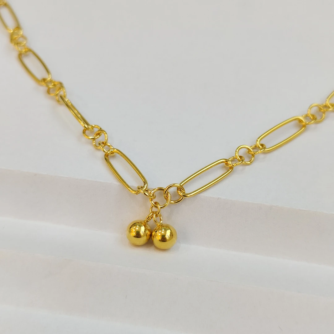 《三狼》足金999.9光珠提溜手链S扣基地过检一物一证