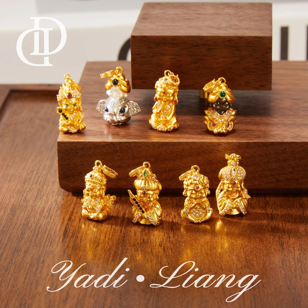 吊坠925银 梁雅帝新品【十二生肖八大护法】精工气质时尚纯银项链