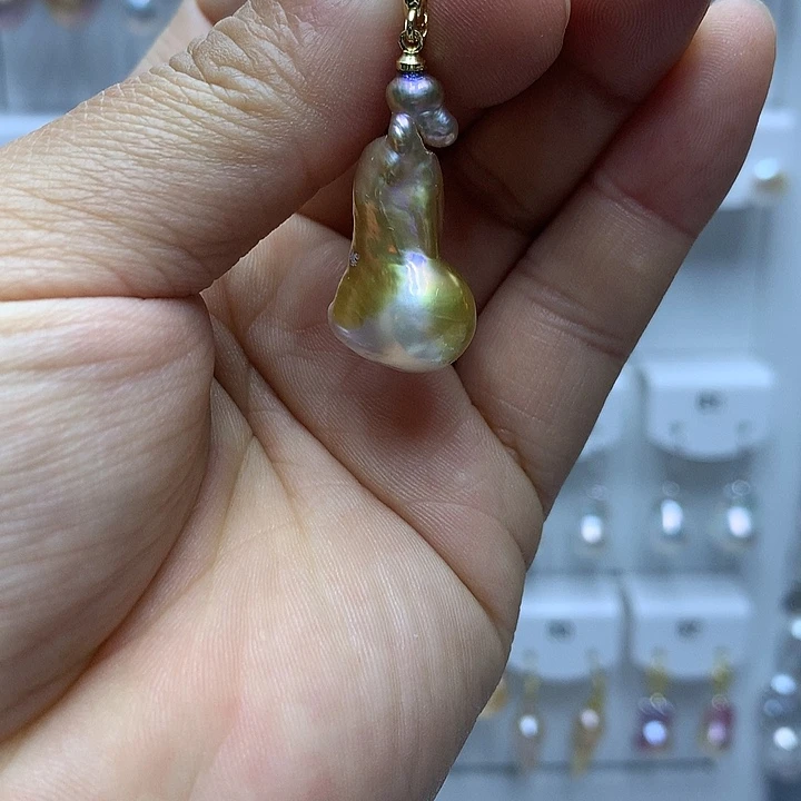巴洛克未镶嵌淡水珍珠