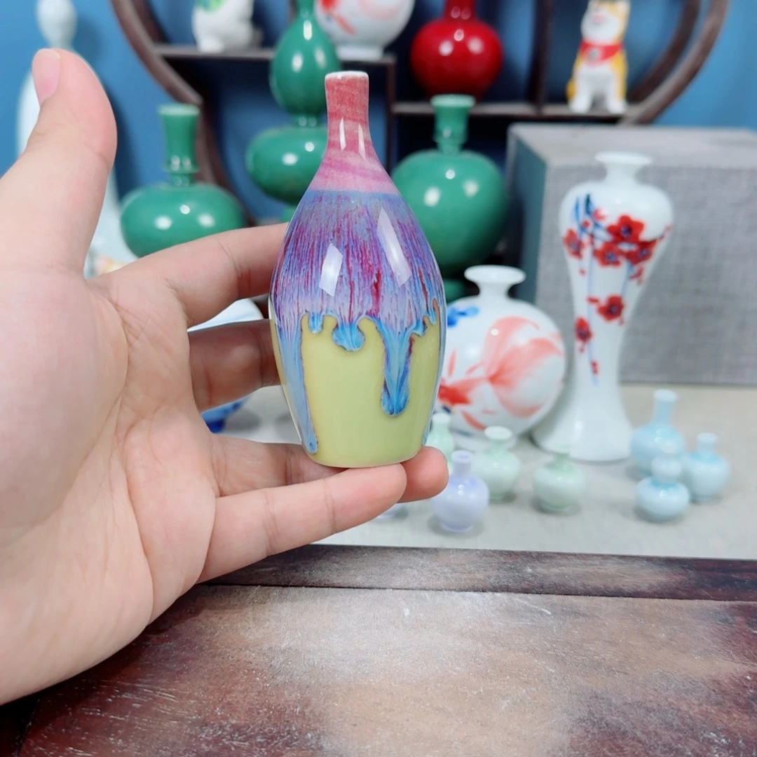 陶瓷手工小花器摆件
