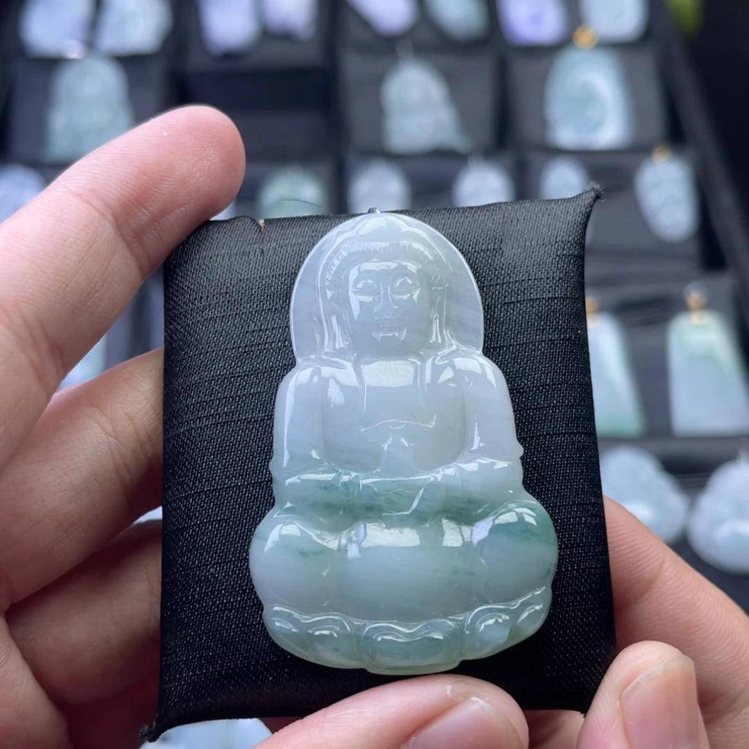 翡翠未镶嵌颈饰444