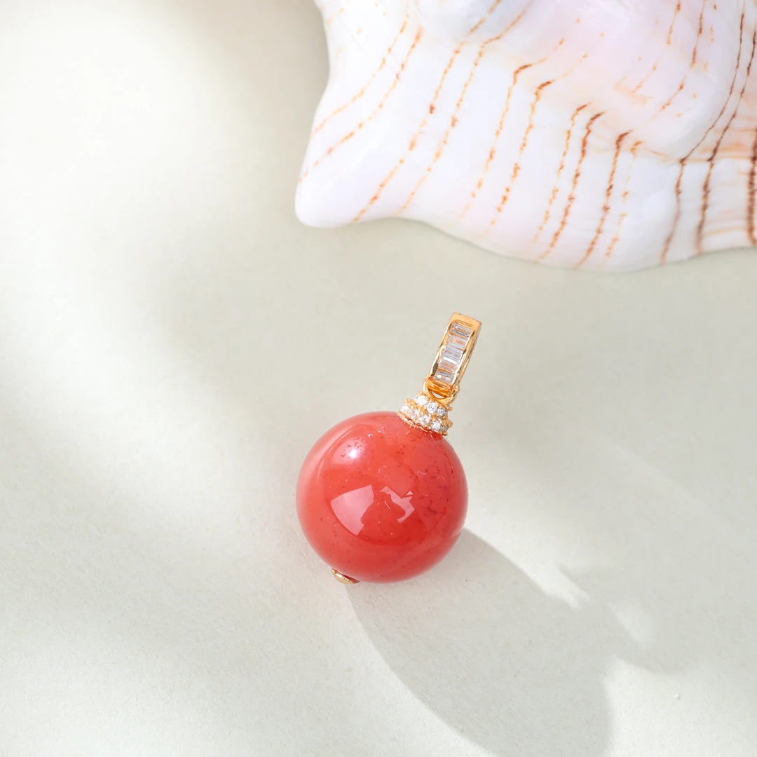 【央博玉专属】925银单珠原矿南红吊坠-YB94720011-多样性发一|BNH5