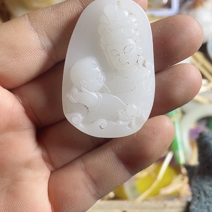 和田玉（糖玉）挂件未镶嵌