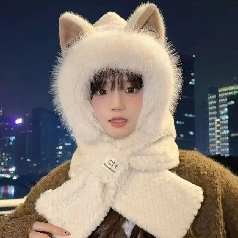 圆顶甜美可爱休闲风秋冬冬季帽子加绒百搭保暖帽亲子
