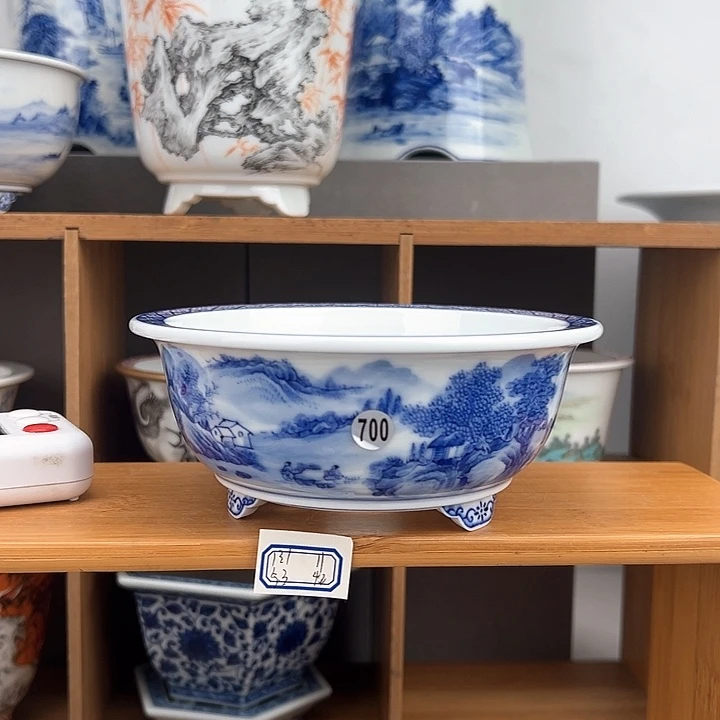 红陶【****】手工盆景花盆