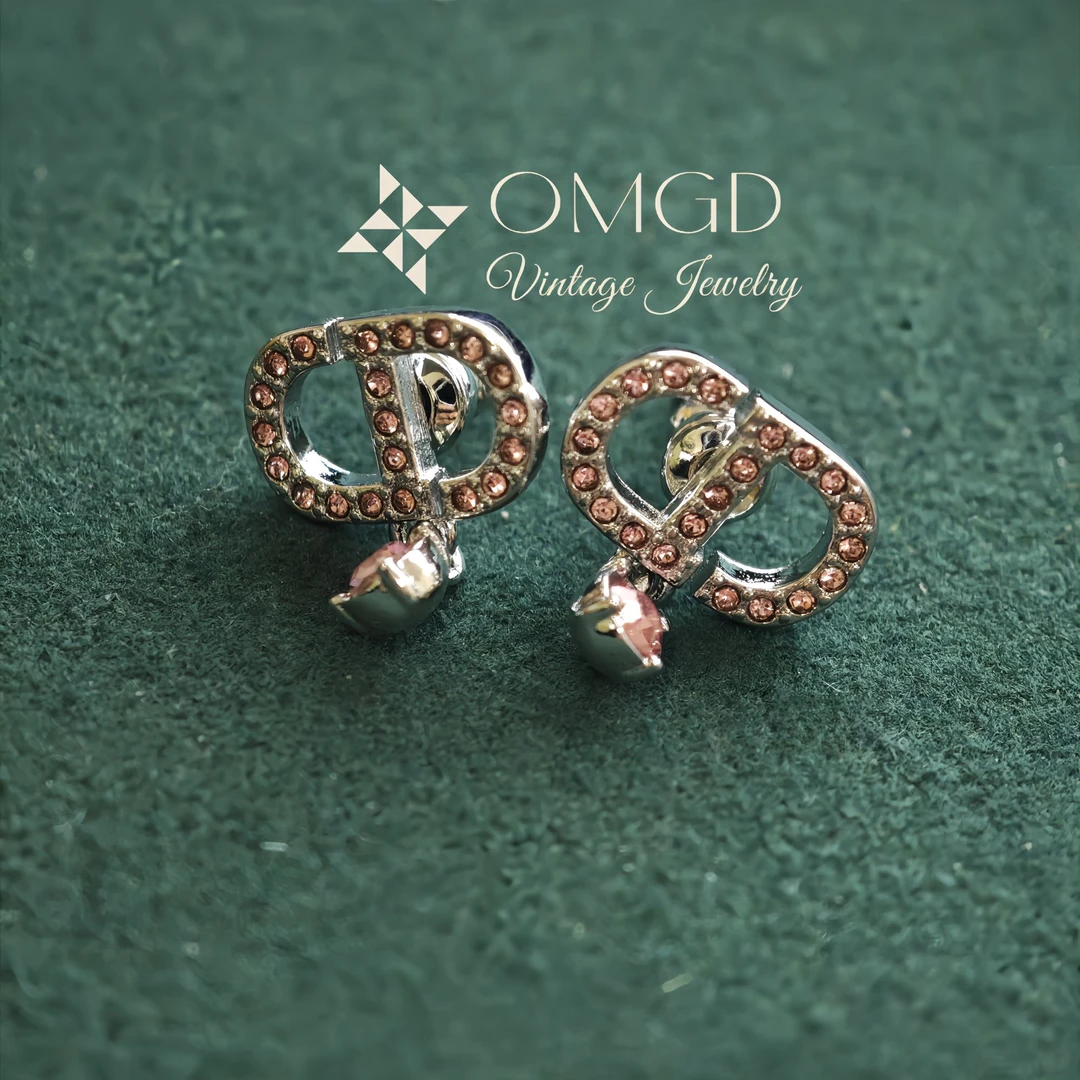 铜合金合成锆石耳饰 【D1214】经典百搭时尚耳钉