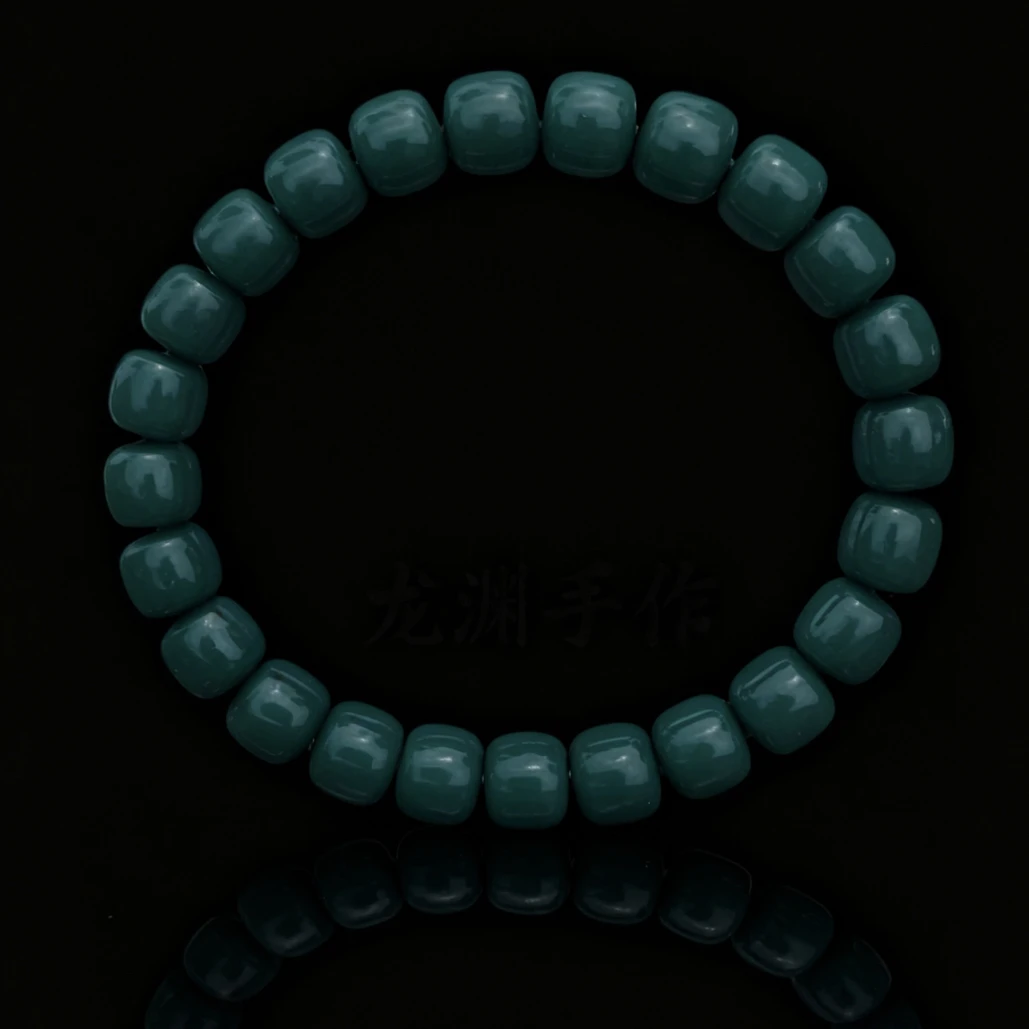 高瓷玉化 老油绿 手串