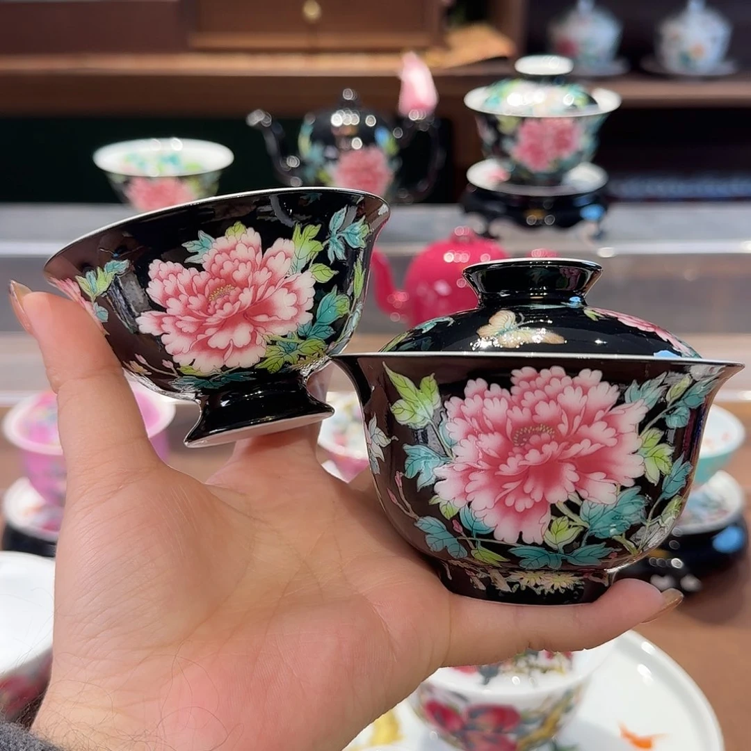 珐琅彩主人杯茶具套装