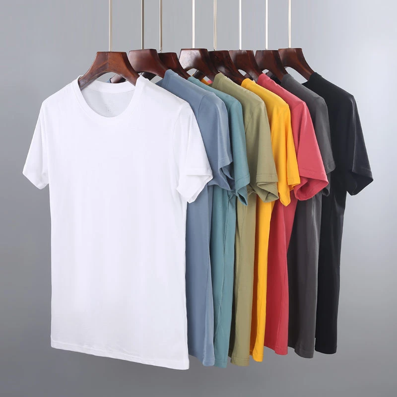 男士经典短袖T恤男士夏季短袖t恤纯棉宽松圆领打男款船领巴斯克