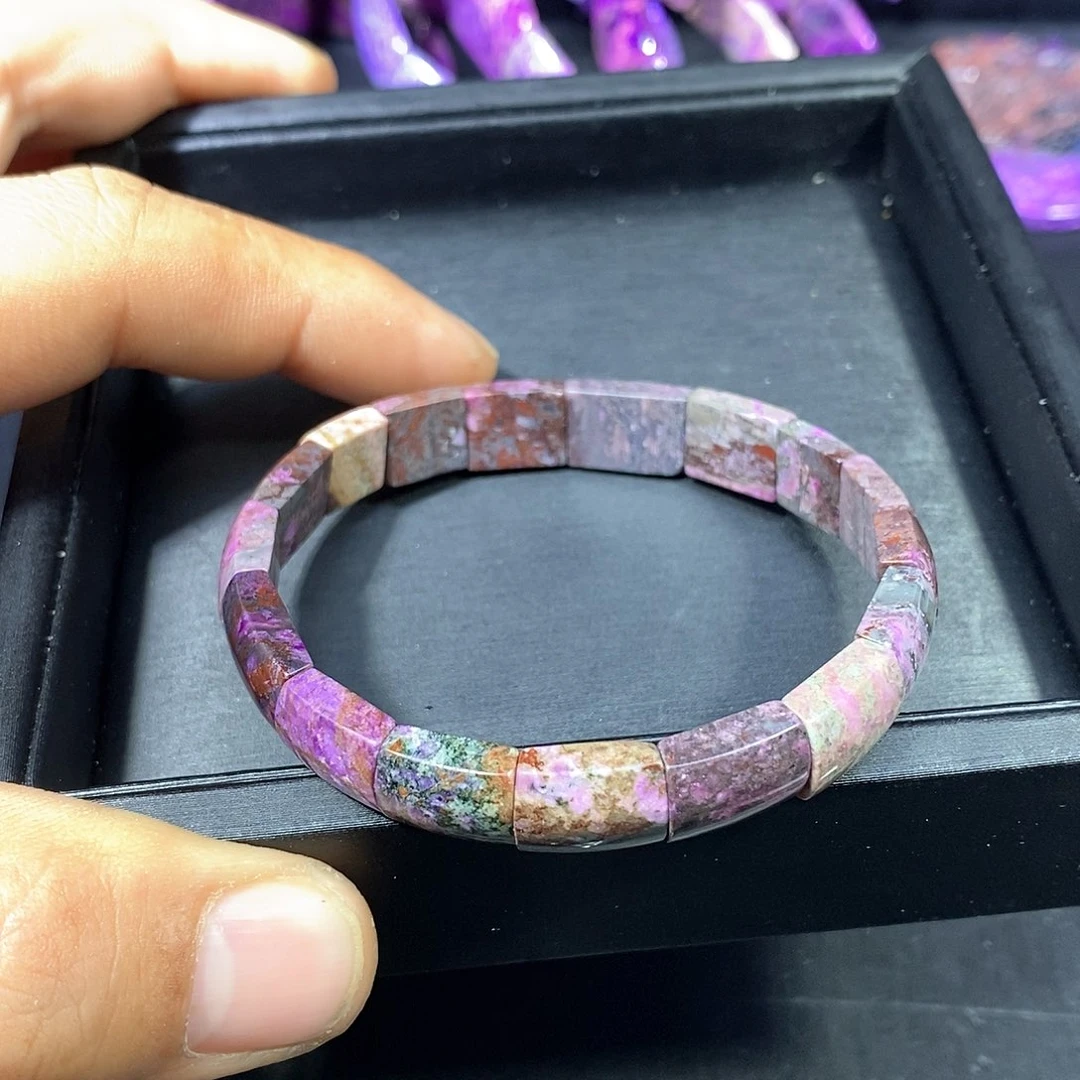 苏纪石（舒俱来）未镶嵌南非舒俱来放漏小镯排