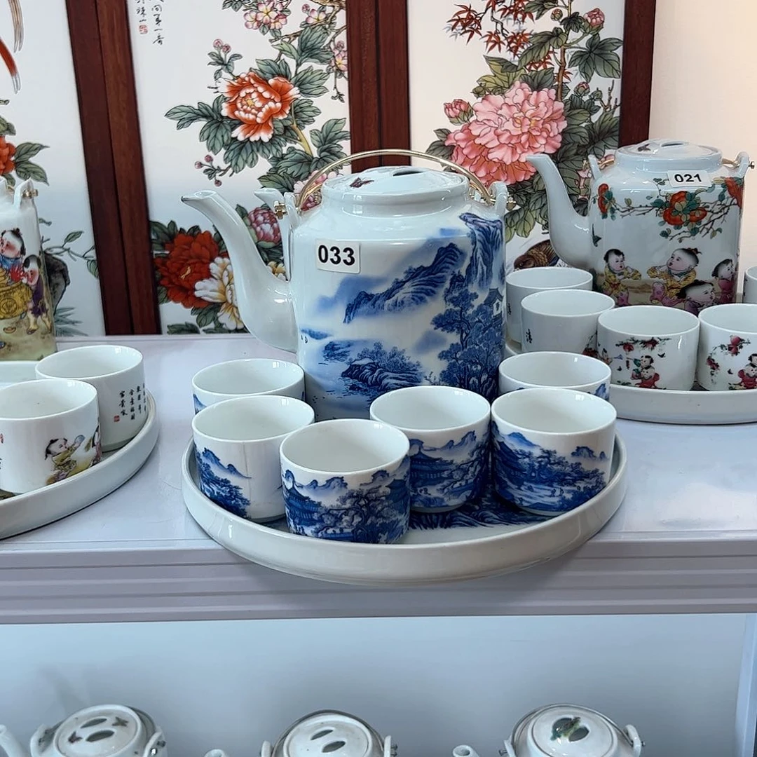 壶依山傍水四斤➕六个杯子➕茶盘