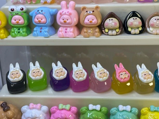 可爱萌粒绿舌头Kiki萌粒diy手工挂件摆件