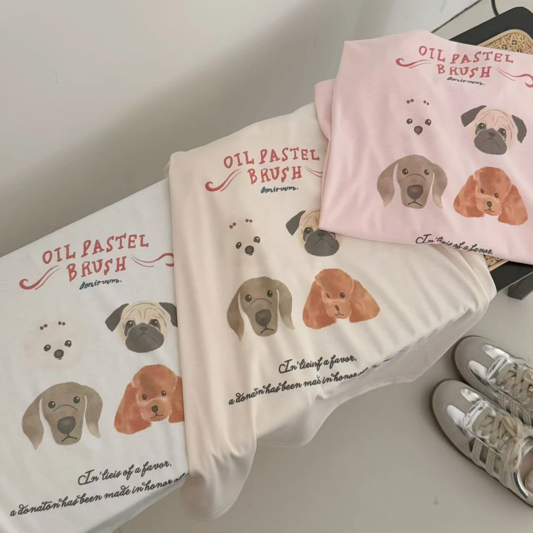 0240【夏季新款】四宫格狗狗圆领短袖（1763）