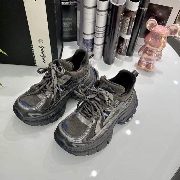 【玛莎玛索】106-150dm 冬季新款大棉时尚百搭休闲潮老爹鞋增高6cm