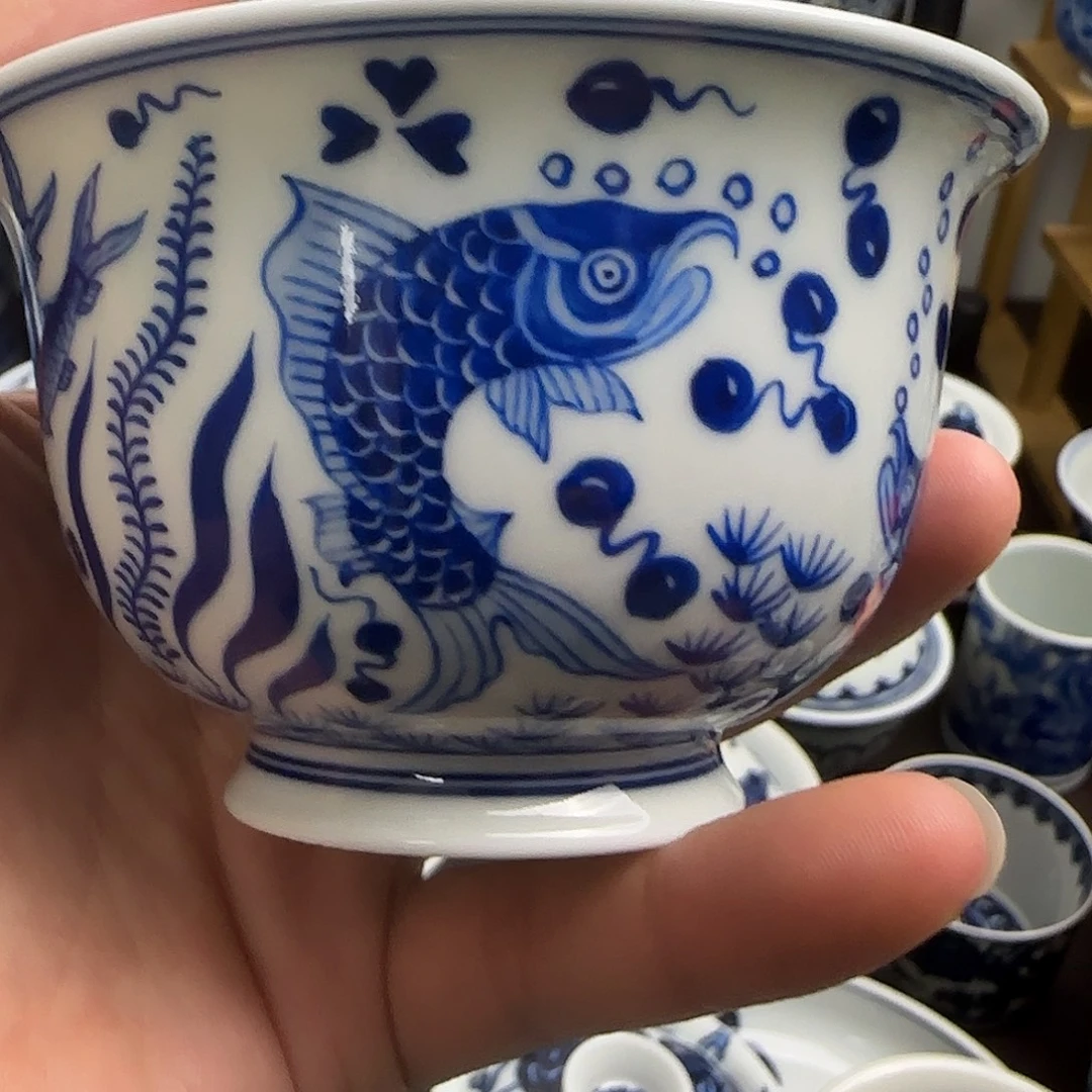 微瑕全手绘景德镇陶瓷茶具