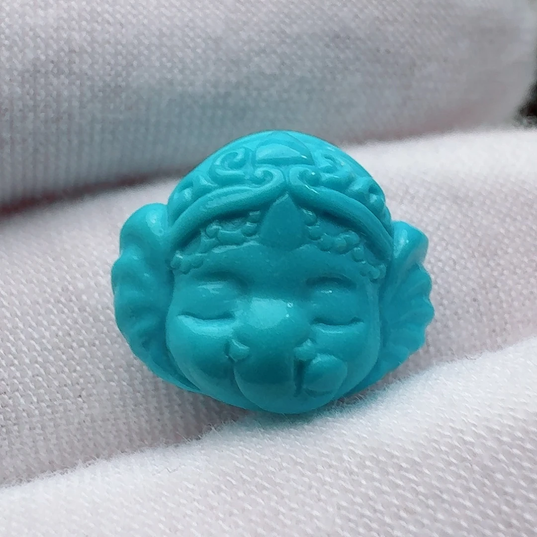 未镶嵌绿松石珠宝奇石精工玉华蓝象