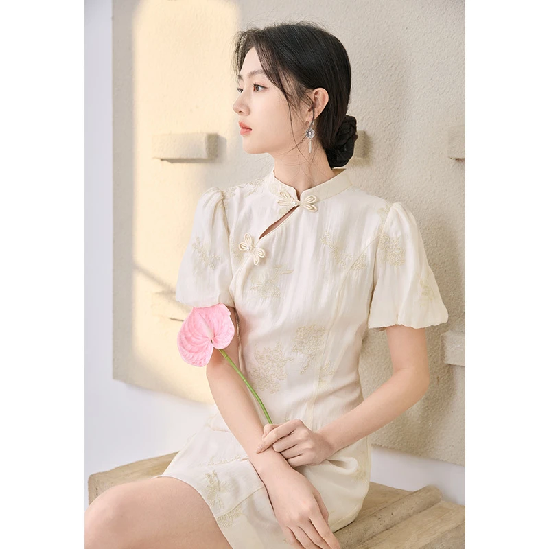 【直播专享】Q4033262连衣裙 香影新中式国风连衣裙女春季新款旗袍