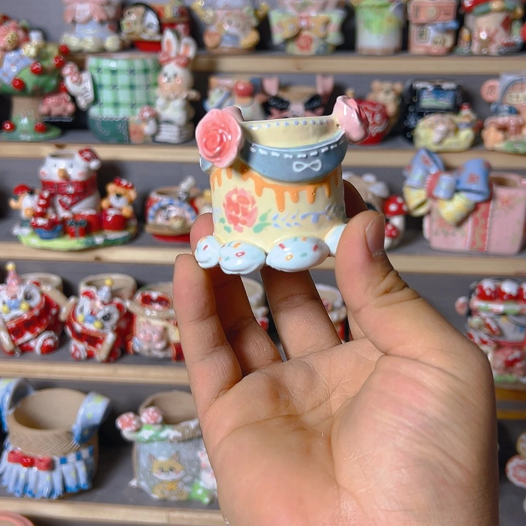 萌****老梧家的手工多肉花盆