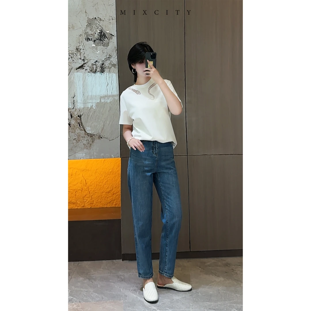 【亚楠本楠】赤耳裤◆日本超薄赤耳面料水洗做旧100%棉牛仔裤8008