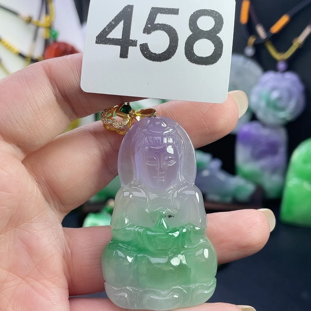 翡翠未镶嵌吊坠(赠链)