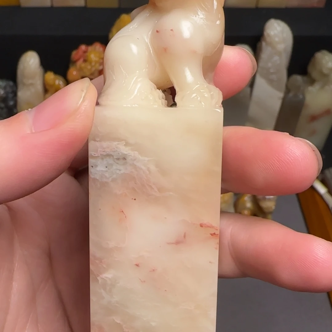 巴林石印石红花冻