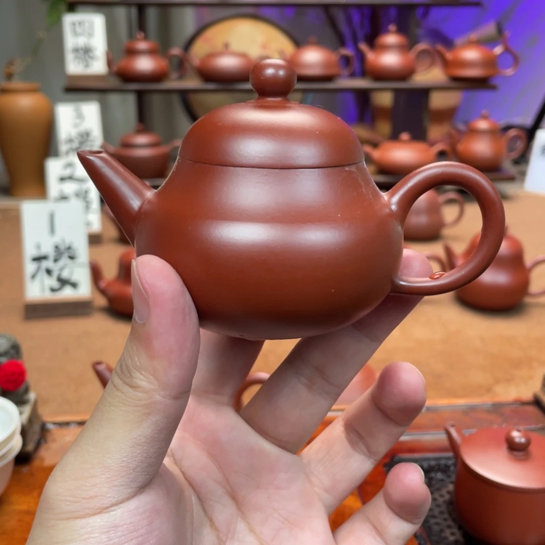 紫砂潮州手拉壶快**雯梨壶手拉壶