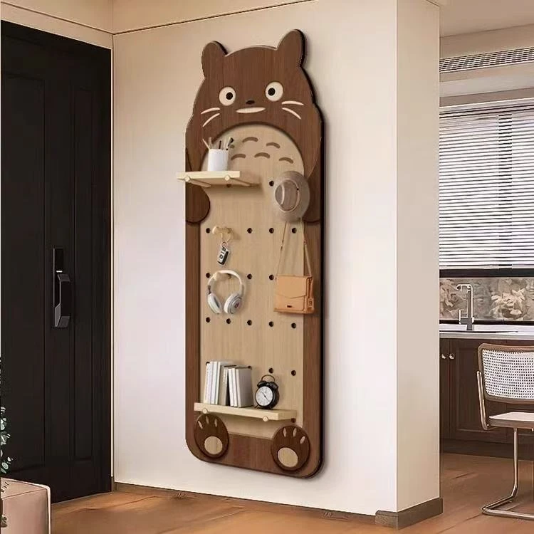 A5--复古风龙猫洞洞板玄关装饰画客厅摆件装饰画