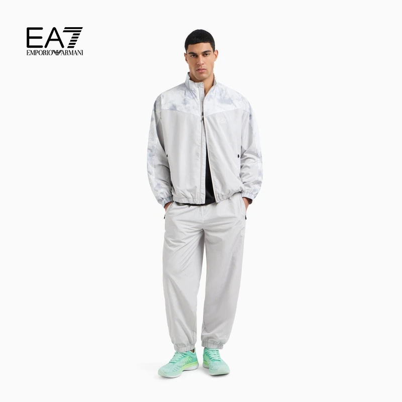 TC-EMPORIO ARMANI/EA7/男士宽松拉链开衫跑步运动套装官方