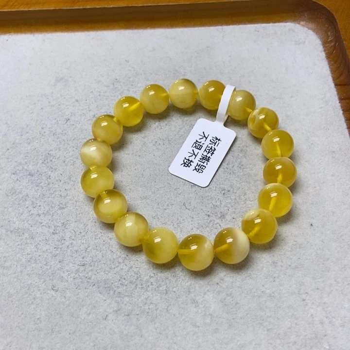 蜜蜡未镶嵌裸石手串