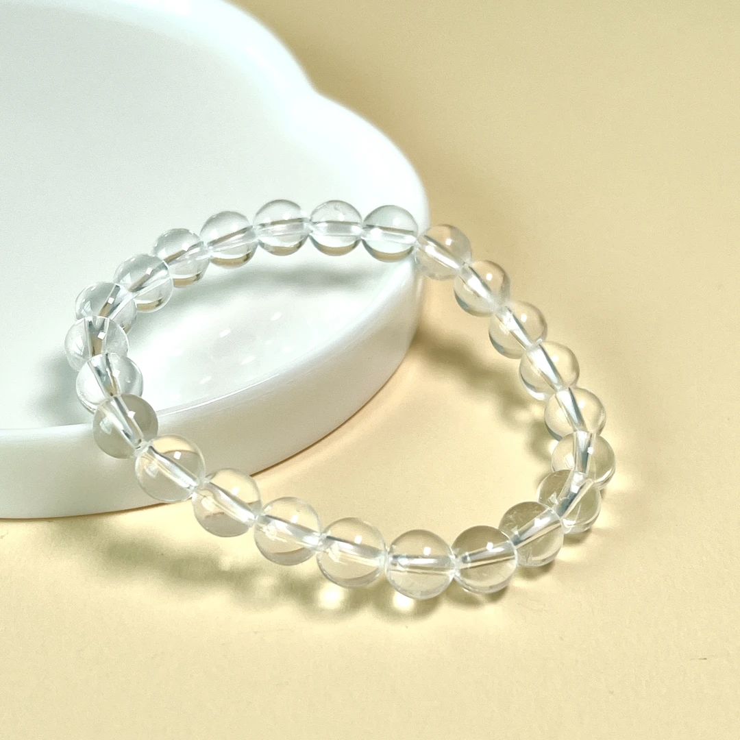 天然白水晶转运珠 消减负能量