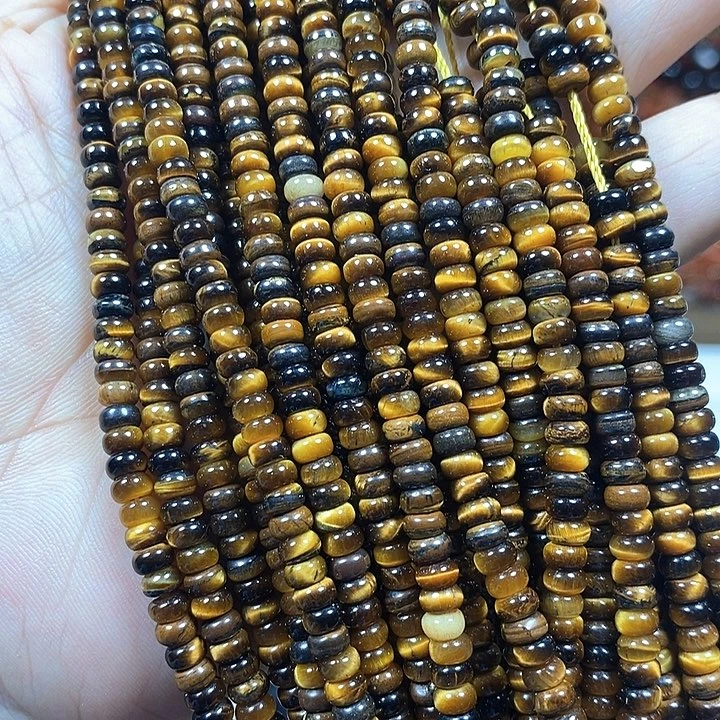 玛瑙/玉髓未镶嵌珠宝半成品天然虎眼卡4*2mm